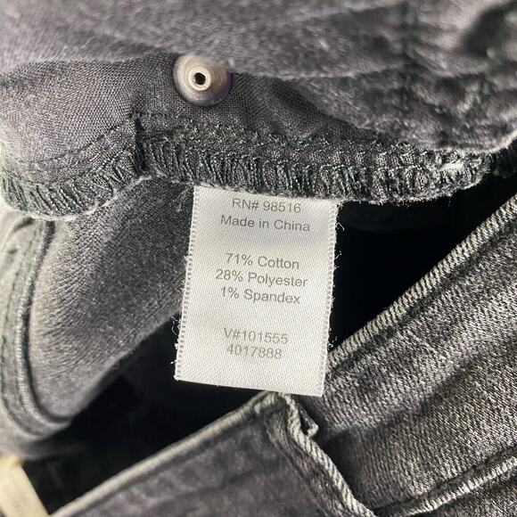 Coldwater Creek Size 14 Ankle Jeans Black Charcoal Wash 5-Pocket - Picture 4 of 5